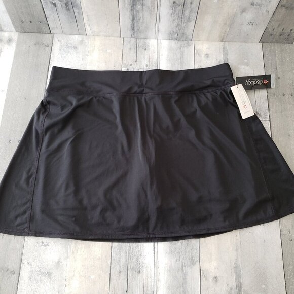 NWT - Ideology Black Womens Plus Zip-Pocket Athletic Skorts – Size 2X - Picture 1 of 5